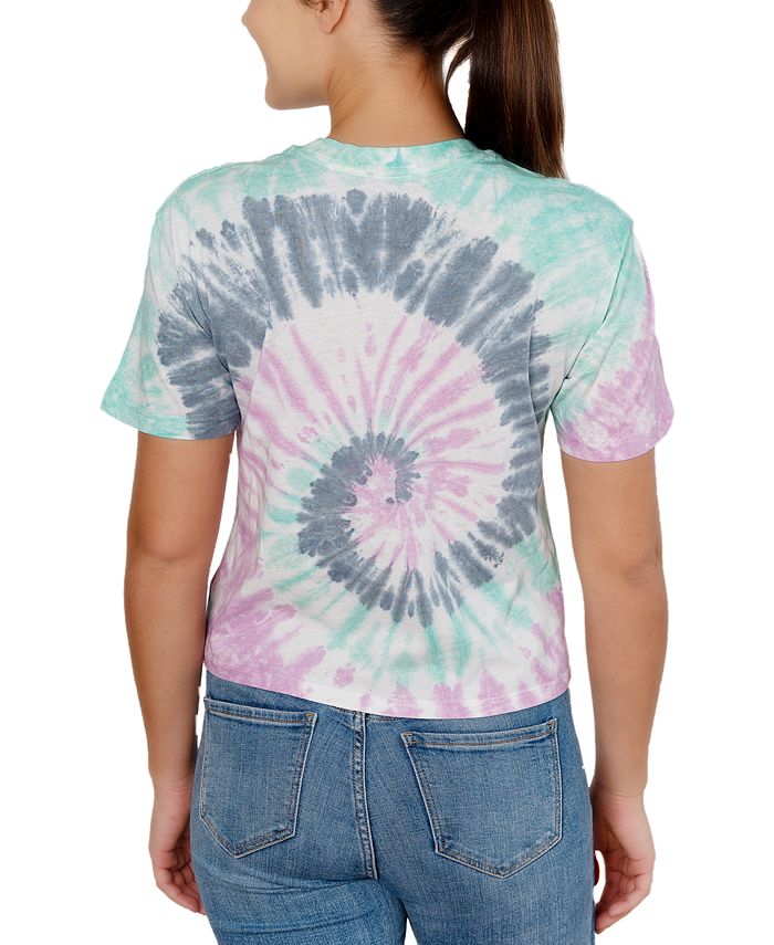Rebellious One Juniors' Celestial-Graphic Tie-Dyed T-Shirt - Macy's