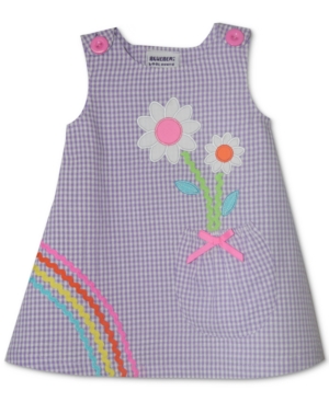 Blueberi Boulevard Baby Girls Rainbow Flower Seersucker Dress