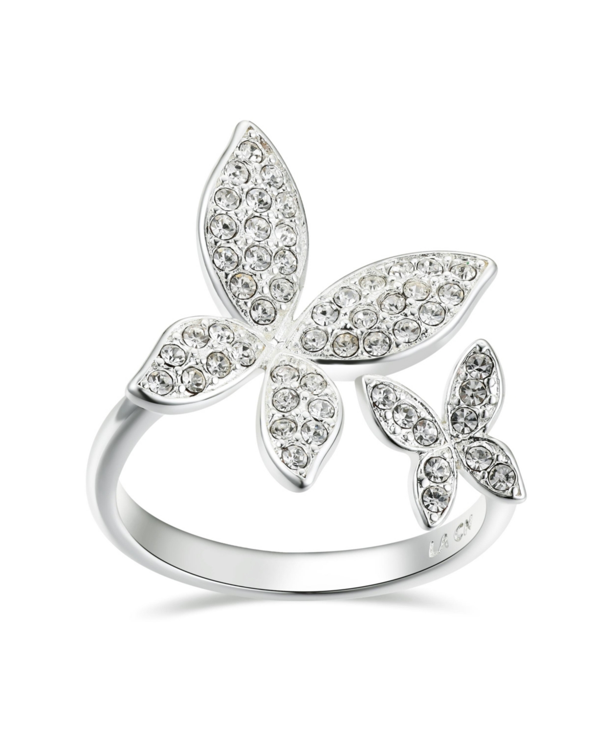Seven Piece White Crystal Butterfly Ring Set - HoMafy