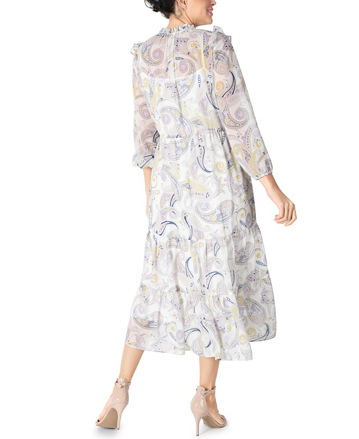 julia jordan Printed Chiffon Midi Dress - Macy's