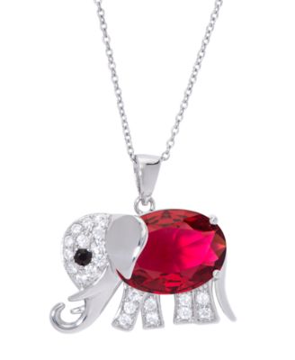 elephant birthstone necklace