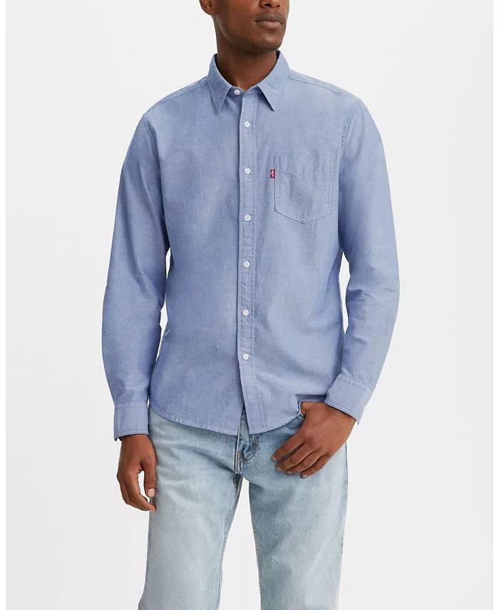 Men's Classic Pocket Regular-Fit Long-Sleeve Shirt - thumbnail 3