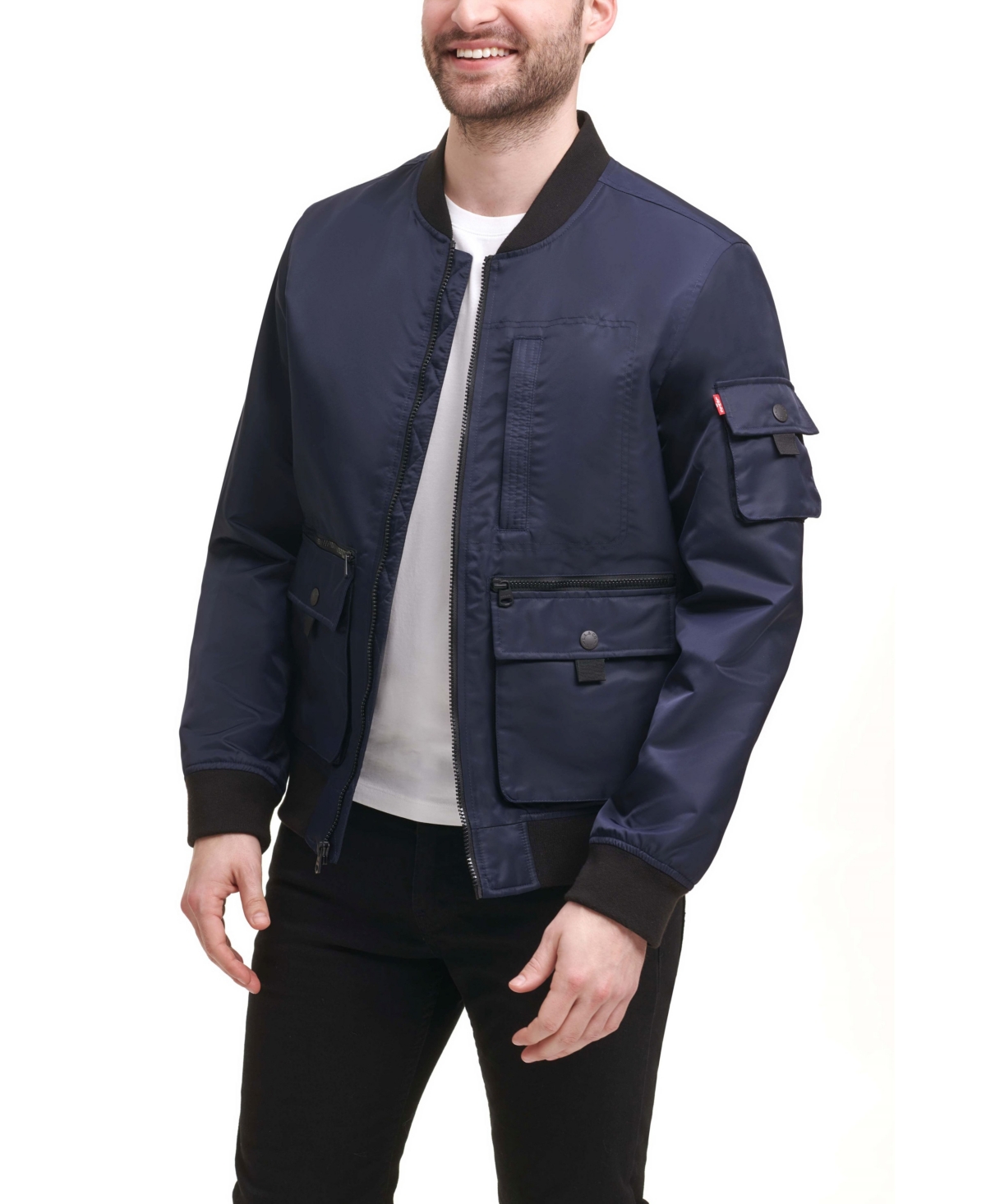 Levi s Men s Flight Satin Utility Bomber Jacket Smart Closet