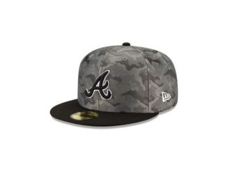 Atlanta Braves New Era Ghost Camo 59FIFTY Fitted Hat - Gray