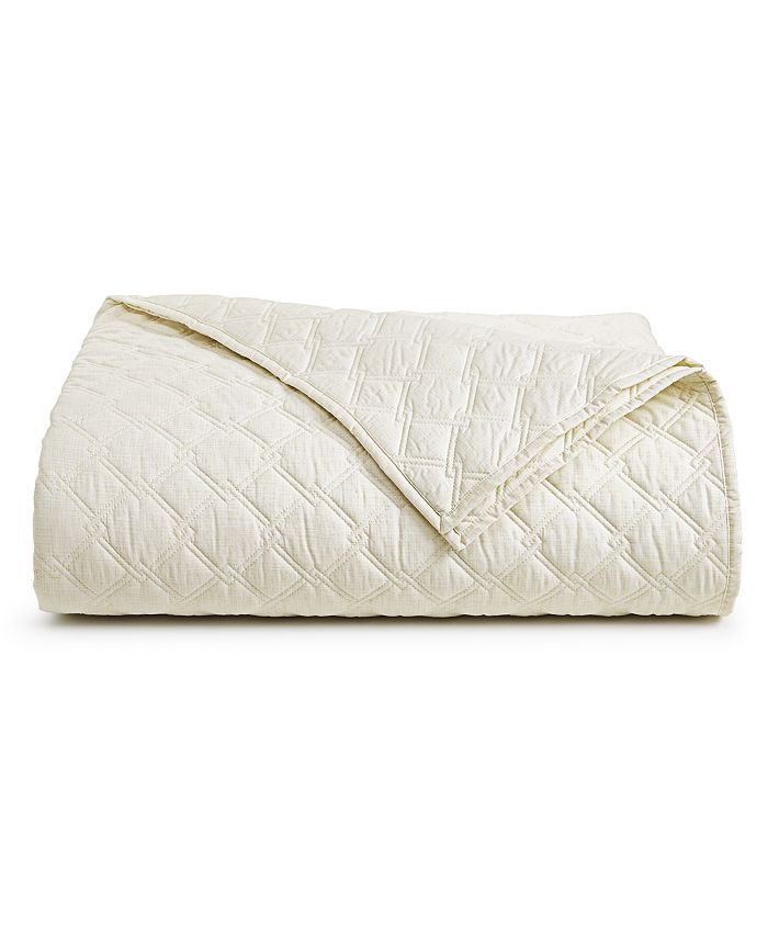 Hotel Collection Luster Geo Coverlet, Full/Queen, Created for Macy's