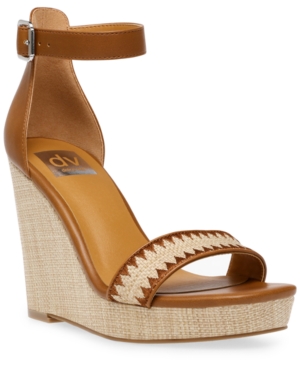 Dv Dolce Vita Harla Platform Raffia Wedge Sandals Women's Shoes