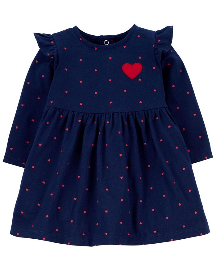 Carter's Baby Girls Heart Jersey Dress - Macy's