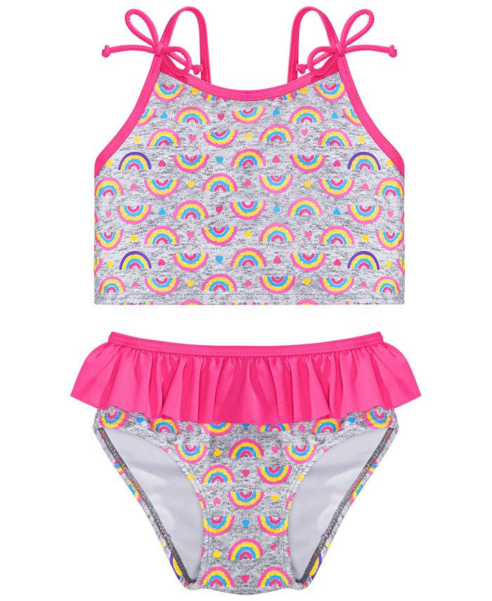 Sol Swimwear Toddler Girls 2-Pc. Over The Rainbow Tankini Set - Macy's