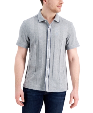 Tasso Elba Men's Regular-Fit Stripe Sweater-Knit Polo Shirt Created for Macy's