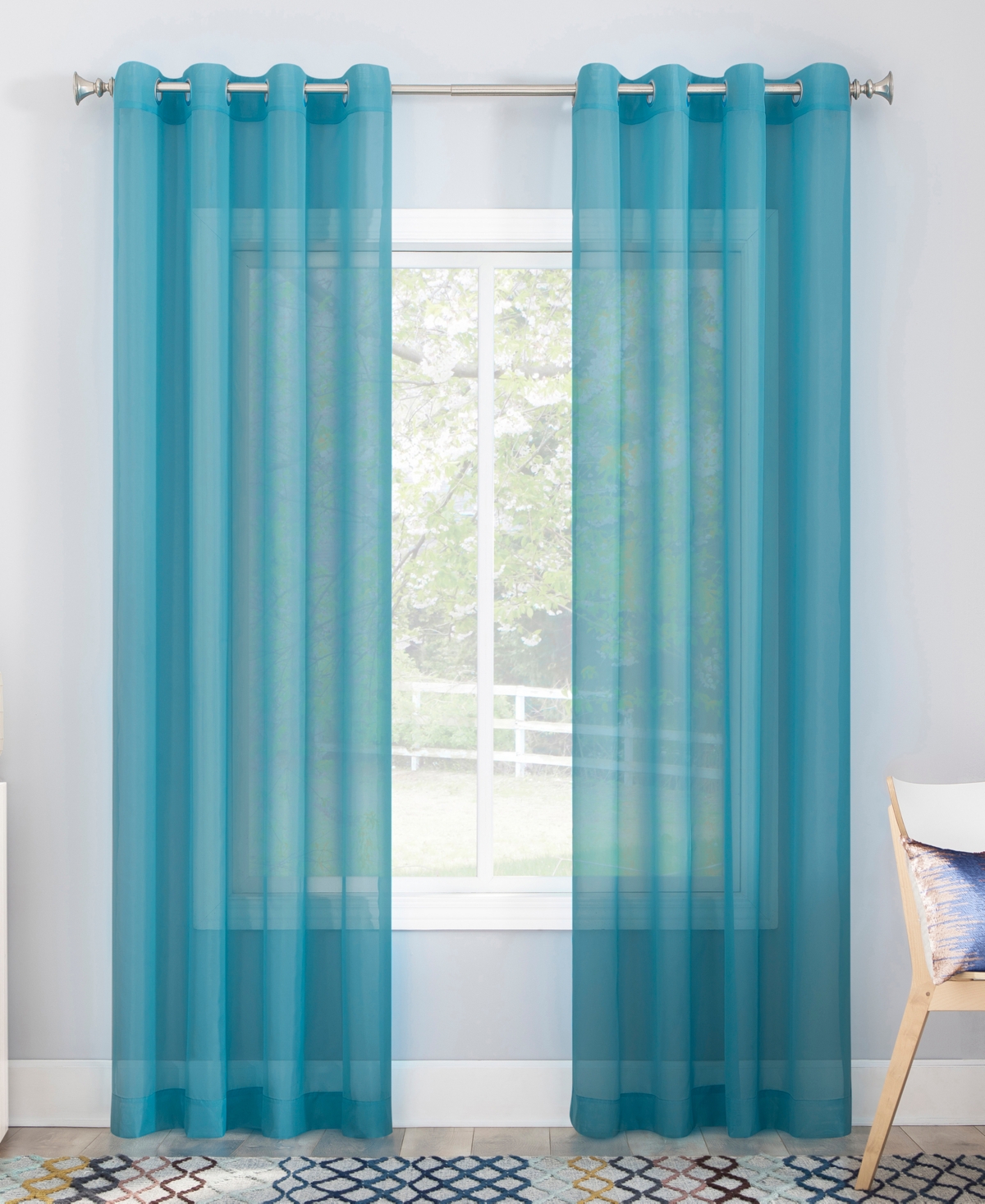Calypso Sheer Voile Grommet Curtain Panel