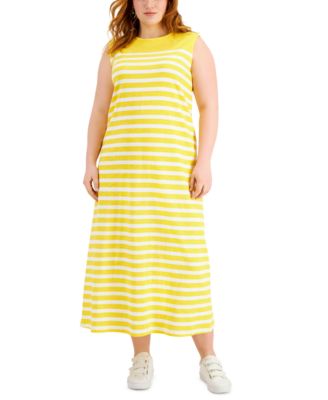 Style & Co - Plus Size Cotton Striped Dress