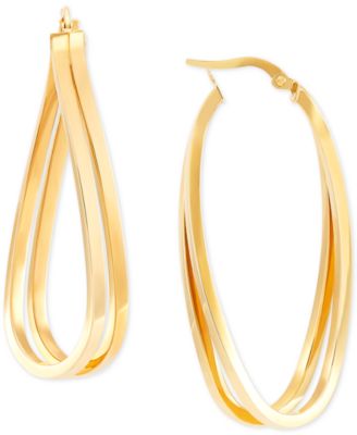 Macy's - Polished Double Curve Hoop Earrings in 14k Gold
