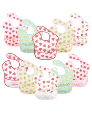 Baby Girls and Boys Water-resistant Bibs 10 Pack