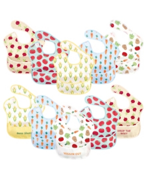Baby Girls and Boys Water-resistant Bibs 10 Pack