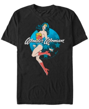 Fifth Sun Men's Wonder Woman Wonder About Short Sleeve T-shirt In Black