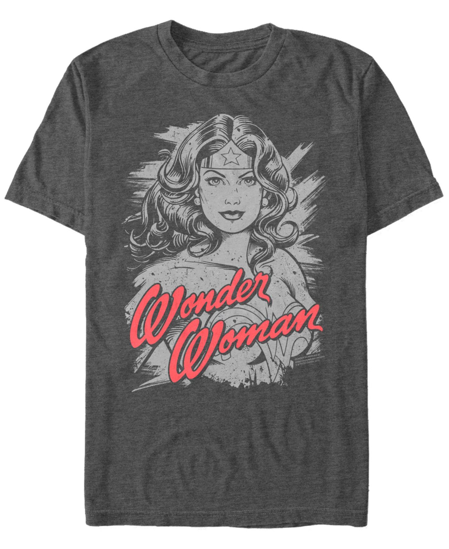 Мужская футболка Fifth Sun Wonder Woman She is Power Short Sleeve, цвет: Угольный — фото 1