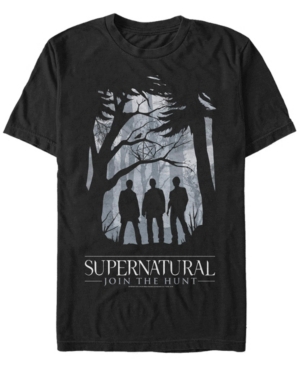 Fifth Sun Men's Supernatural Dark Forest Poster Short Sleeve T-shirt In Black