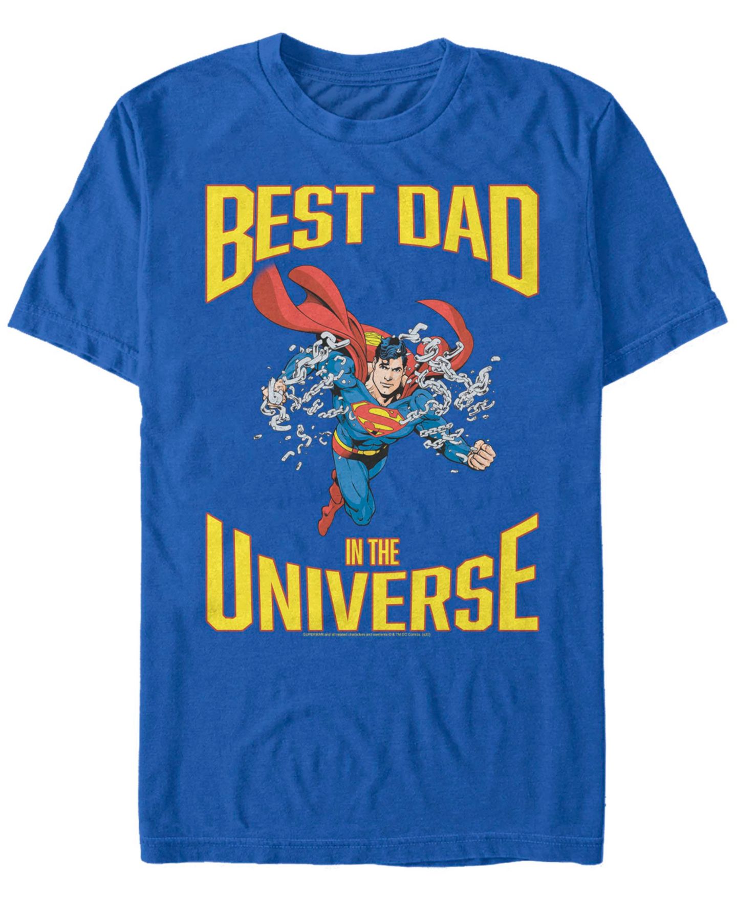 Мужская футболка Fifth Sun Superman Super Best Dad Short Sleeve, цвет: Королевский синий — фото 1