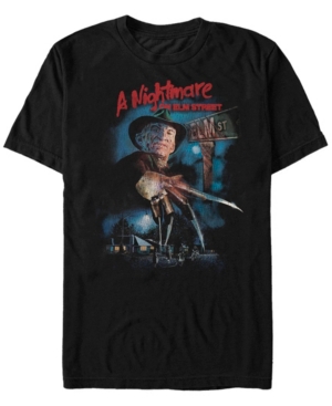 Fifth Sun Men's Nightmare On Elm Street First Night Short Sleeve T-shirt In Black