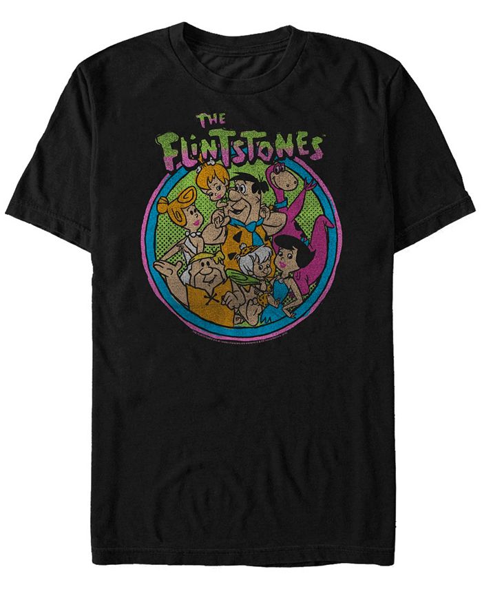 Fifth Sun Men's The Flintstones Happy Family Short Sleeve T-shirt - Macy's