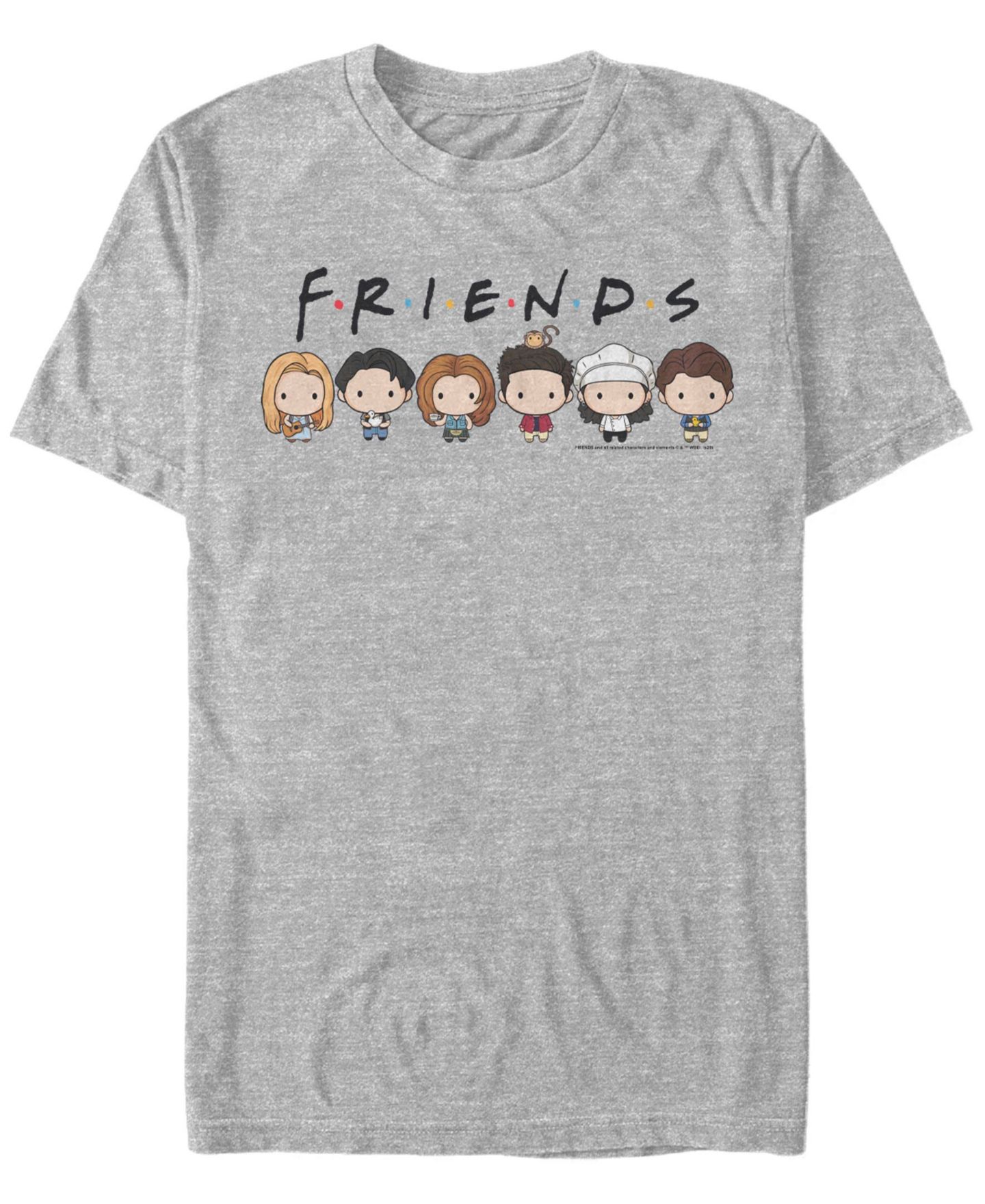 Мужская футболка Fifth Sun Friends Chibi Friends Short Sleeve, цвет: Меланжевый — фото 1