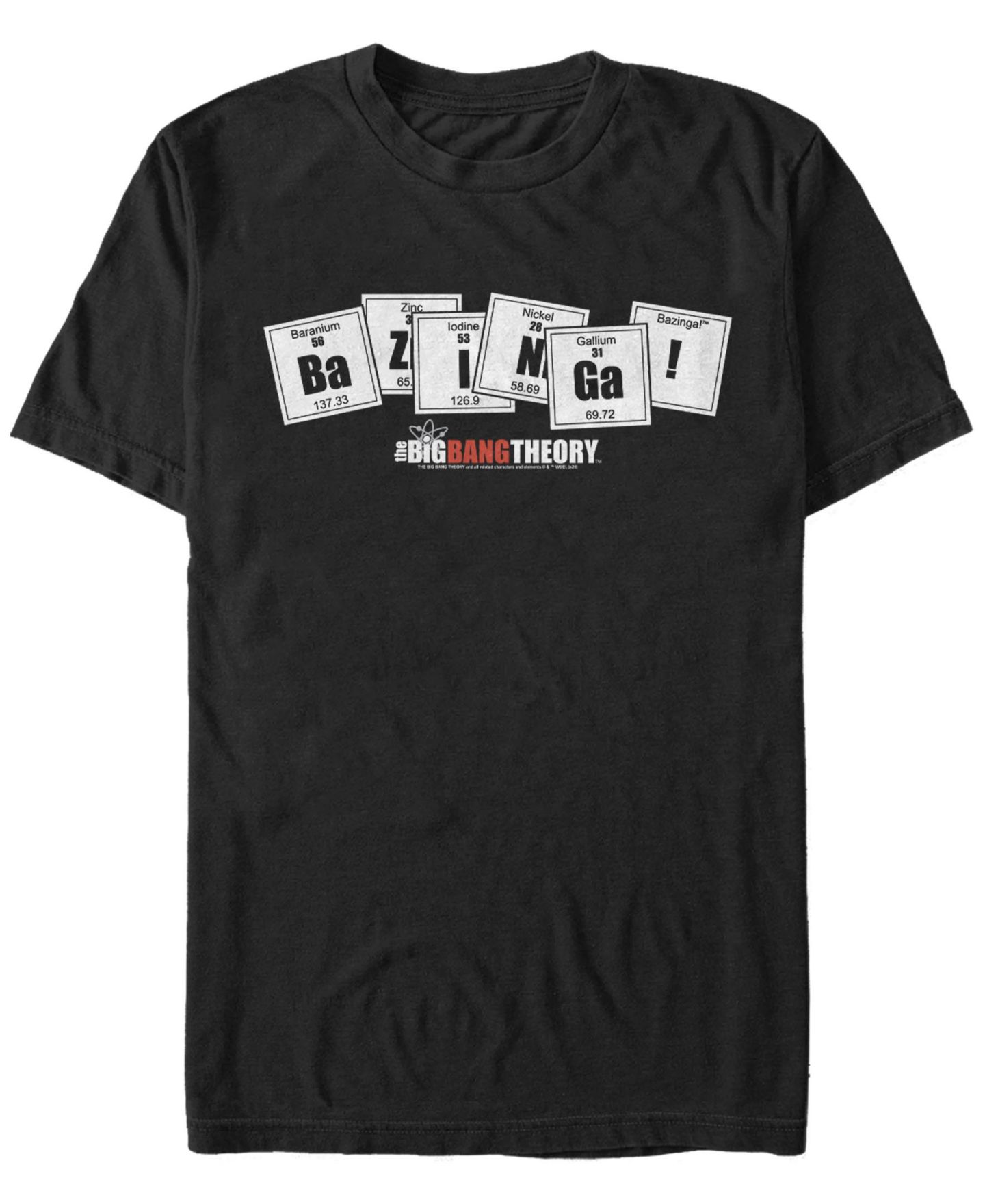 Мужская футболка Fifth Sun Big Bang Theory Periodic Squares Short Sleeve, цвет: Чёрный — фото 1