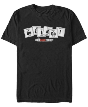 Fifth Sun Men's Big Bang Theory Periodic Squares Short Sleeve T-shirt In Black