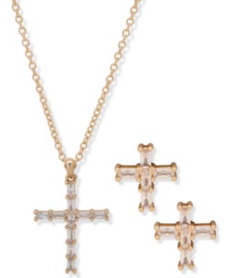 anne klein cross necklace