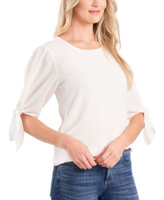 CeCe - Bow-Detail Puff-Sleeve Blouse