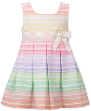 Bonnie Baby Baby Girls Rainbow Striped Dress