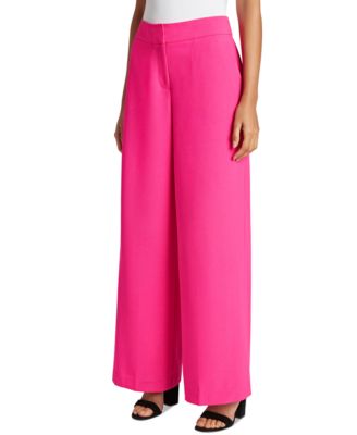 Tahari Asl Pebble Crepe Wide-legged 