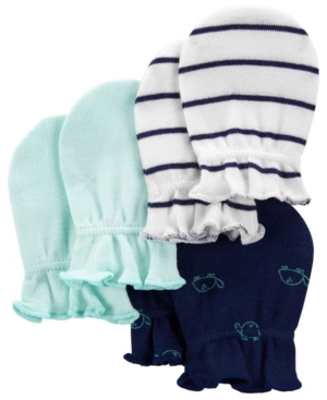 Carter's Baby Boys Mittens, Pack Of 3 In White Multi