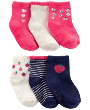 Baby Girls Fruity Crew Socks Pack of 6