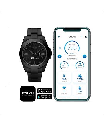 iTouch Connected Men s Hybrid Smartwatch Fitness Tracker Black