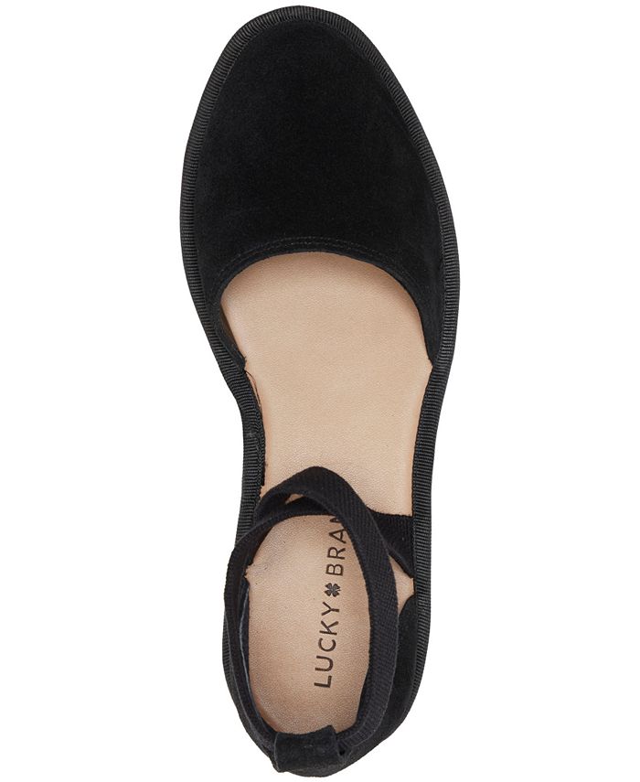 Lucky Brand Women's Atlyi Elastic Ankle-Strap Flats & Reviews - Flats ...