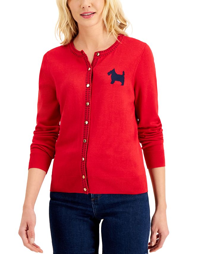 Charter Club ScottieDog Cardigan, Created for Macy's Macy's