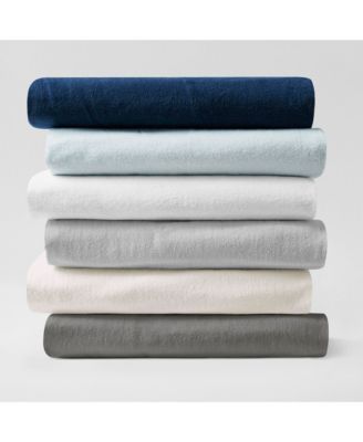 Zorlu Usa Cotton Flannel 4 Piece Sheet Set Collection Bedding In White