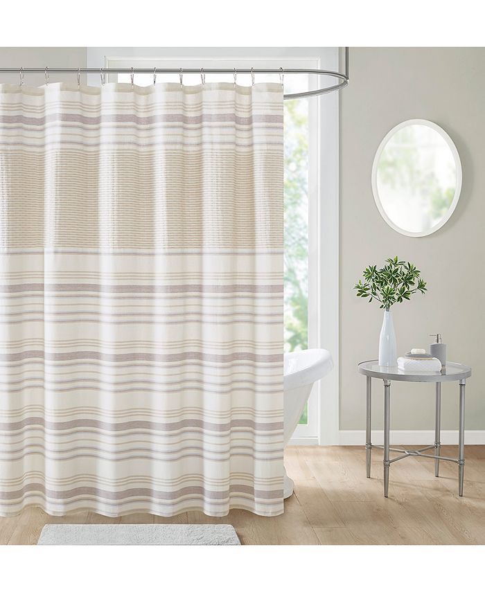 Décor Studio Coastal Cotton Stripe 72" x 72" Shower Curtain Macy's