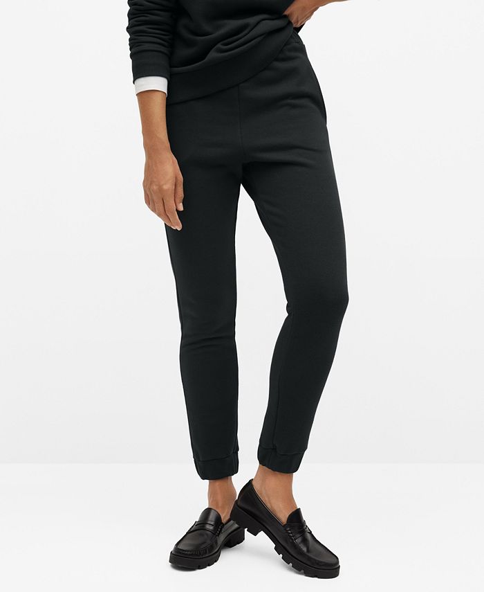 MANGO Women's Cotton JoggerStyle Trousers Macy's