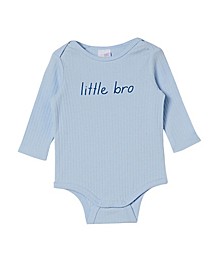 Newborn Baby Boys Organic Long Sleeve Bubbysuit