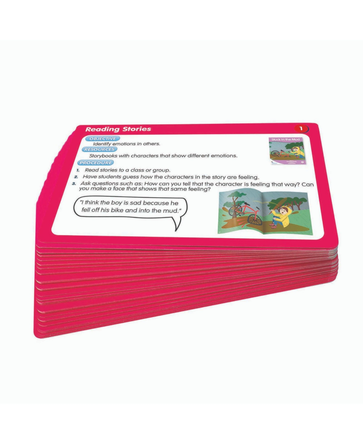 Redbox Junior Learning 50 Emotion Educational Activity Cards In Open Misce