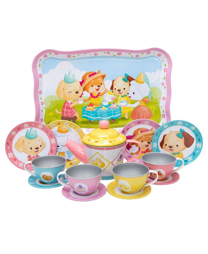 Schylling Puppy Tea Party Tin Tea Set Macy's
