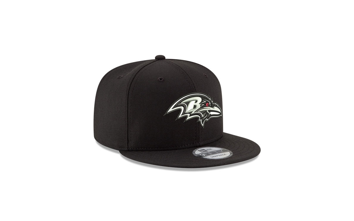 New Era Baltimore Ravens Basic Fashion 9fifty Snapback Cap In Black,white