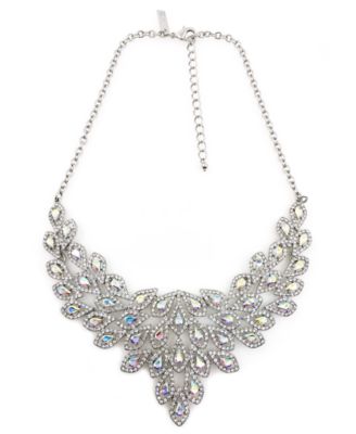 Photo 1 of Silver-Tone Crystal Teardrop Statement Necklace, 17" + 3" extender, Created for Macy's