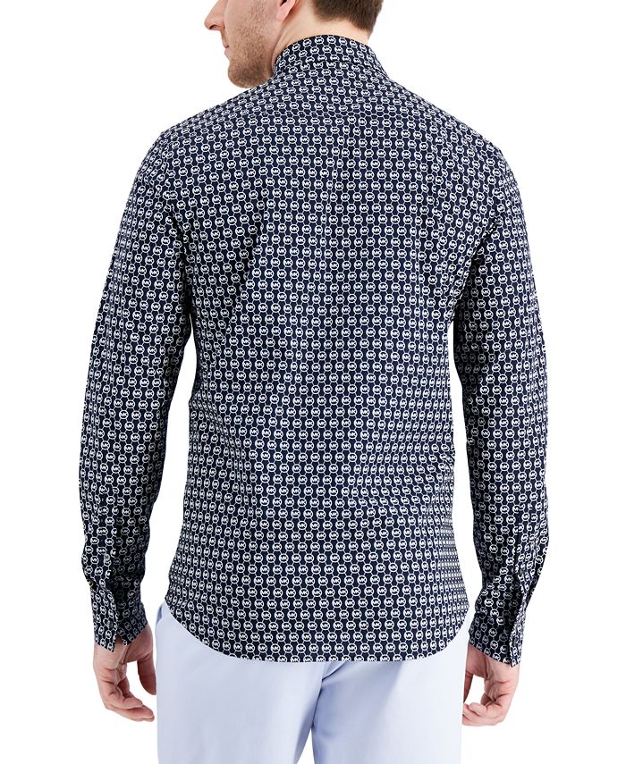 Michael Kors Men's LongSleeve Circled Logo Print Shirt Macy's