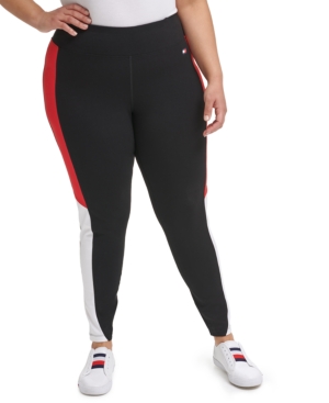 Tommy Hilfiger Sport Plus Size High-Rise Curve Colorblocked Leggings
