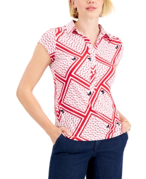 Charter Club Printed Polo Shirt Created for Macy's
