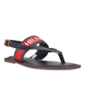 Tommy Hilfiger Women's Jujube Logo Thong Sandals Women's Shoes