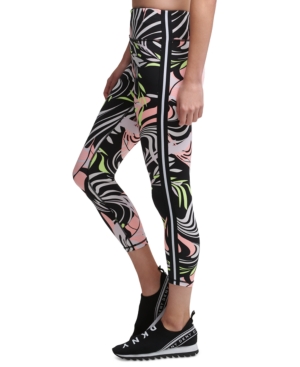Dkny Sport Dizzy Tropics Printed 7/8 Length Leggings
