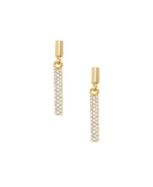 Shop Ettika Crystal Linear Drop Earrings In Gold Plated
